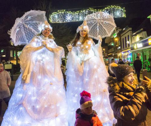 Noorder Lichtjes Parade in het centrum van Hoogeveen